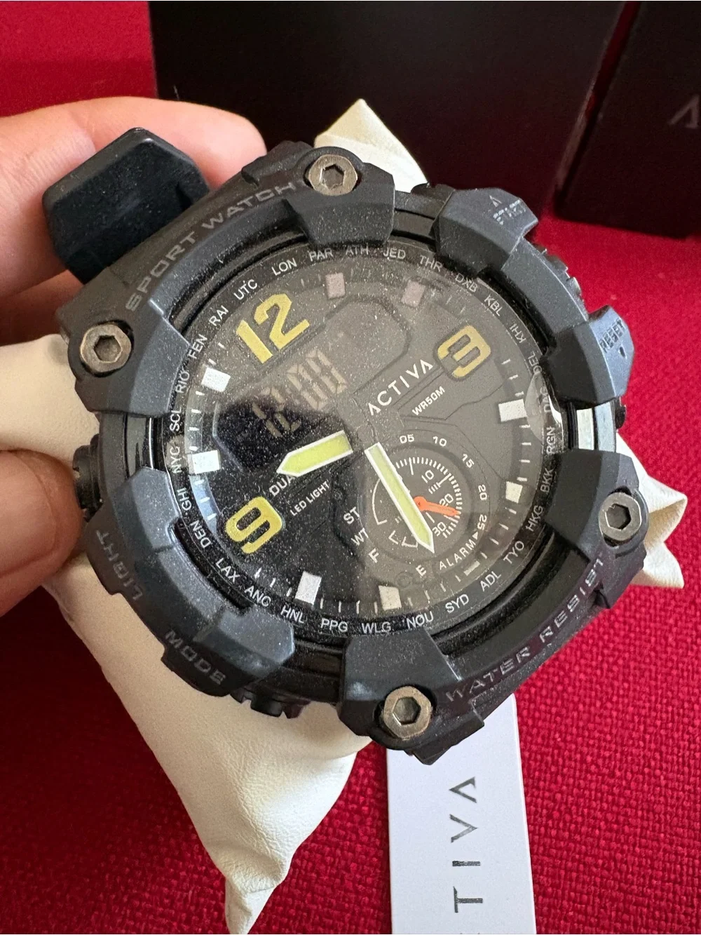 ACTIVE  Recon x Invicta Dual Time Digital Watch 45.5mm Black Gold new